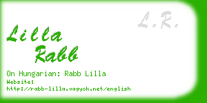 lilla rabb business card